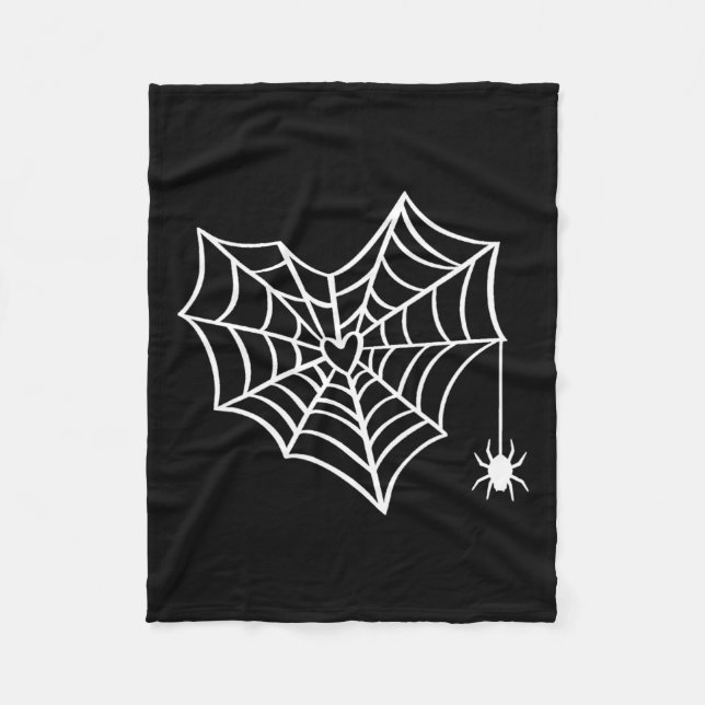 Couverture Polaire Costume Éffrayant Halloween Heart Spider Web (Devant)