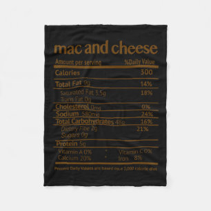 Couverture Polaire Costume Mac Et Fromage Drôle Aliments Valeur nutri