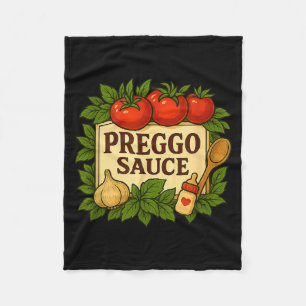 Couverture Polaire Costume Sauce Preggo Annonce de Grossesse Drôle