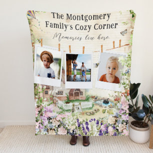 Couverture Polaire Cosy Corner   Floral Garden Family Photo