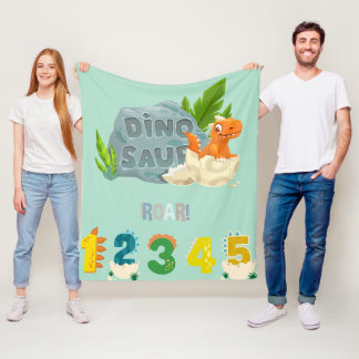 Couverture Polaire Cosy Hatching Dinosaur Fleece Blanket