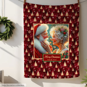 Couverture Polaire Cosy Holiday Jeu de Blanche Bourgogne Gold Père No