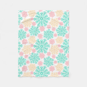Couverture Polaire Cosy Winter Wonderland Snowflakes Motif