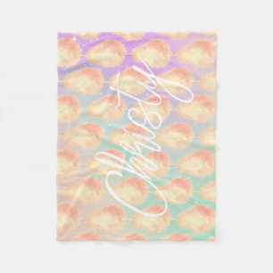 Couverture Polaire Coton bonbon étoile poussière pêche turquoise viol