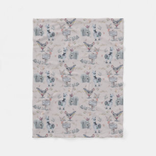 Couverture Polaire Cottage coeur Poster de animal lunaire