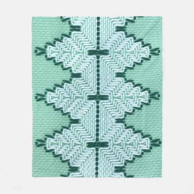 Couverture Polaire Couchage en fil textile rétro, pulsation graphique (Devant)