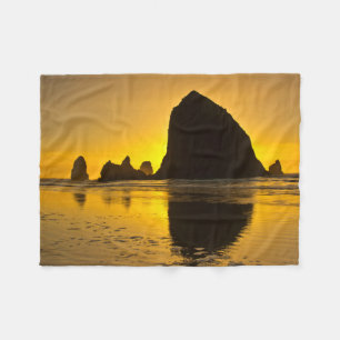 Couverture Polaire Coucher de soleil, Cannon Beach, Oregon, États-Uni
