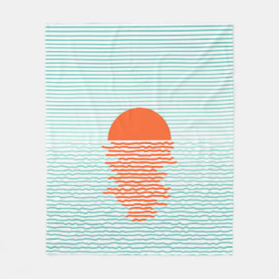 Couverture Polaire Coucher de soleil dans l'océan - arrière - plan ra