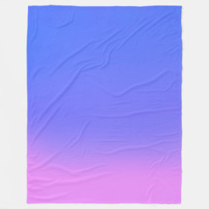 Couverture Polaire Coucher de soleil Ombre, effet rose et bleu