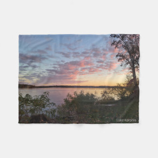Couverture Polaire Coucher De Soleil Sur Le Lac Koronis