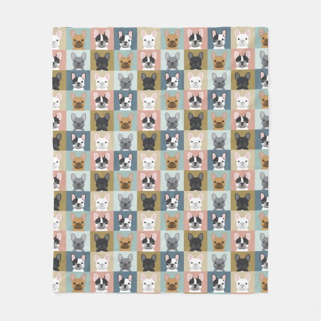 Couverture Polaire Couette mignonne des Bulldogs français - meilleur  (Devant)