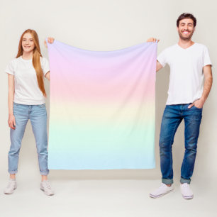 Couverture Polaire Couleur Aquarelle bleu arc-en-ciel