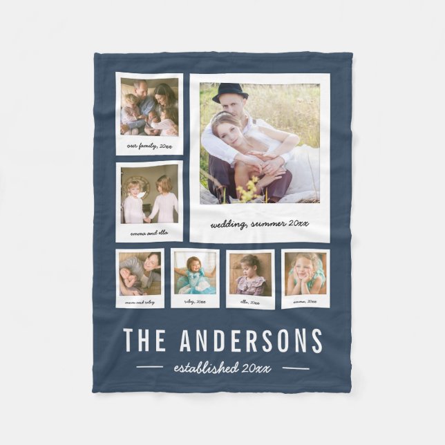 Couverture Polaire Couleur Arrière - plan modifiable de Collage insta (Devant)