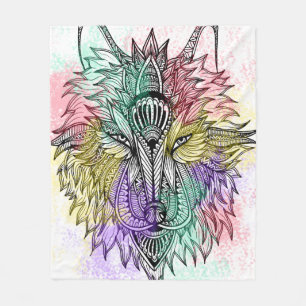 Couverture Polaire Couleur de loup solitaire