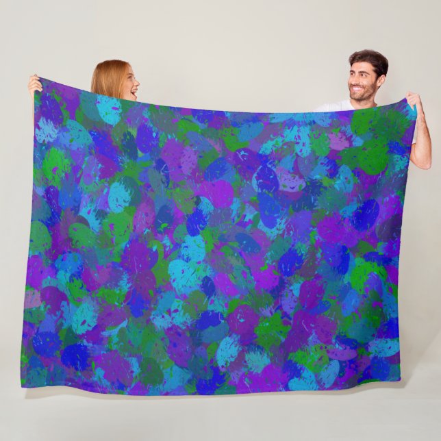 Couverture Polaire Couleur du peacock (En situation)