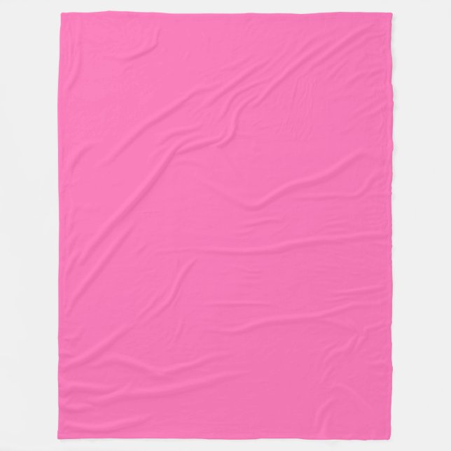 Couverture Polaire Couleur solide : Rose chaud #2 (Devant)