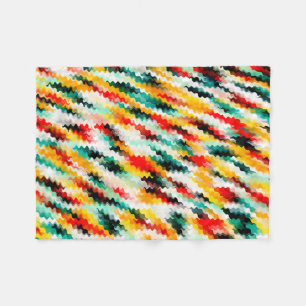 Couverture Polaire Couleur vive Fou coloré Abstrait Motif