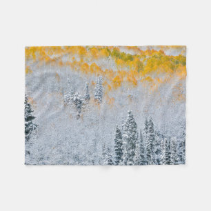 Couverture Polaire Couleurs d'automne des trembles Montagnes Rocheu