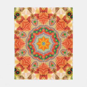 Couverture Polaire Couleurs d'énergie vibrantes : design mandala.