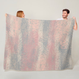 Couverture Polaire Couleurs douces Abstraites Gris Beige Rose polaire
