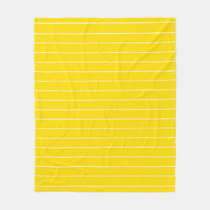Couverture Polaire Couleurs élégantes de Modèle rayé blanc jaune