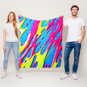 Couverture Polaire Couleurs fluides : Un chef-d'oeuvre Abstrait à la