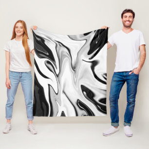 Couverture Polaire couleurs rétro élégantes Abstraites liquide numéri