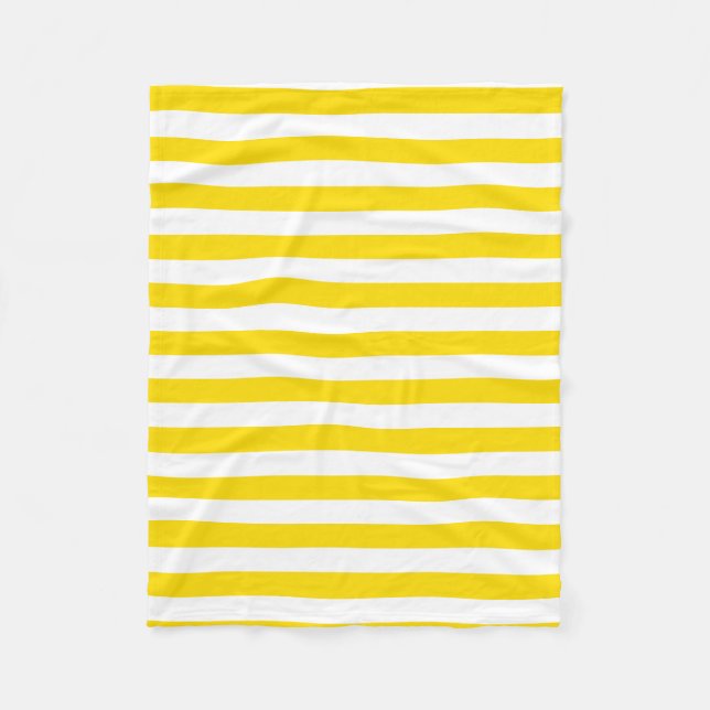 Couverture Polaire Couleurs tendance Jaune Blancs Modèle Élégant (Devant)