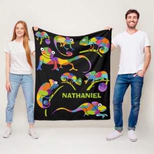 Couverture Polaire Couleurs vives personnalisées Chamelons caricatur