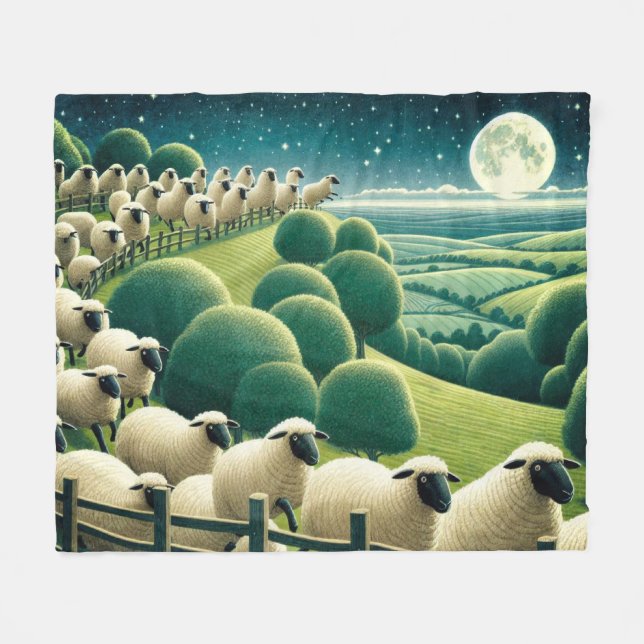 Couverture Polaire Counting Sheep (Devant (Horizontal))