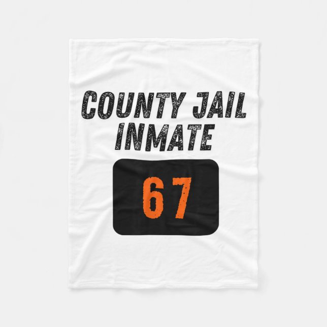 Couverture Polaire County Jail Prison Inmate 67 Halloween Funny Mens  (Devant)