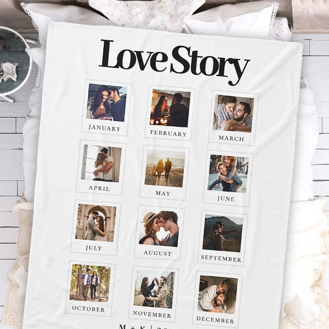 Couverture Polaire Couple Valentines Day Anniversaire Love Story Phot (Créateur téléchargé)
