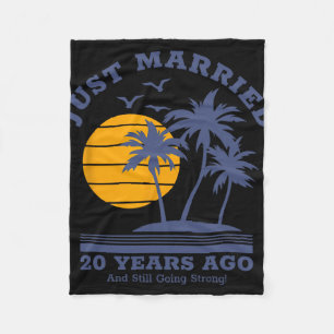 Couverture Polaire Couples romantiques - 20e Mariage Anniversa