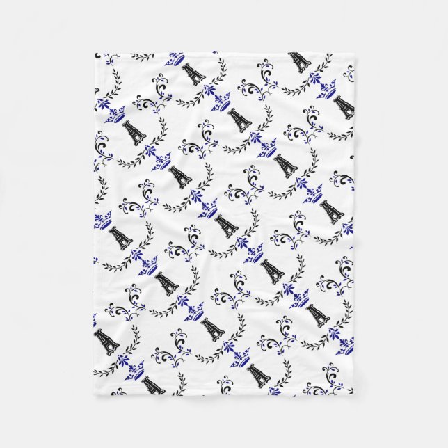Couverture Polaire Couronne Couronne Monogramme A (Devant)
