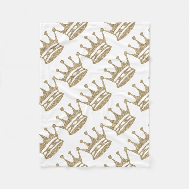 Couverture Polaire Couronne de parties scintillantes d'or (Devant)