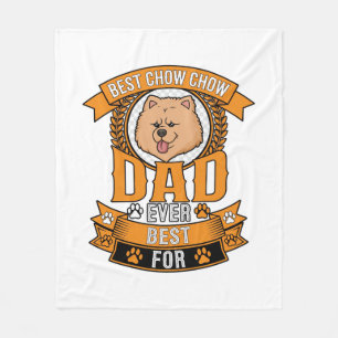 Couverture Polaire Couronne d'éternité de papa Chow Dog Empreintes de