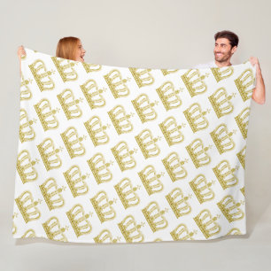 Couverture Polaire Couronne d'or - luxe royal