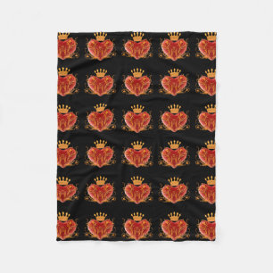 Couverture Polaire Couronne Filigree Heart Fleece Blanket