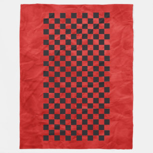 Couverture Polaire Course de voiture / Motif d'échecs + votre backgr.