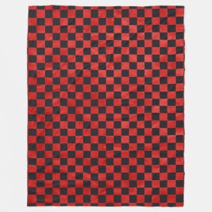 Couverture Polaire Course de voiture / Motif d'échecs + votre backgr.