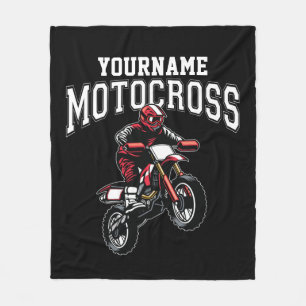 Couverture Polaire Course Motocross Dirt Bike Rider personnalisée