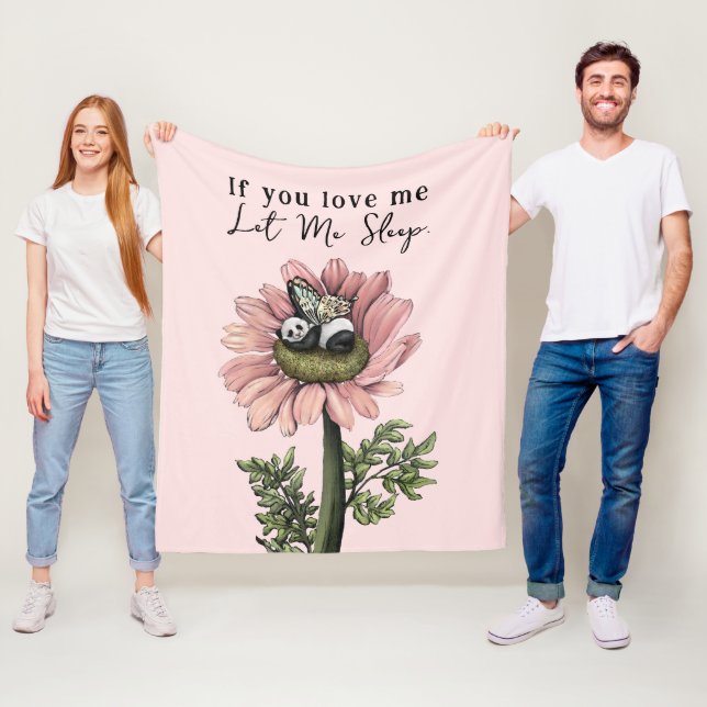 Couverture Polaire Coussin rose couchage Panda Ours Fée Jeu d'oreille (En situation)