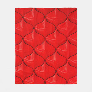 Couverture Polaire Coussin rouge texture cuir