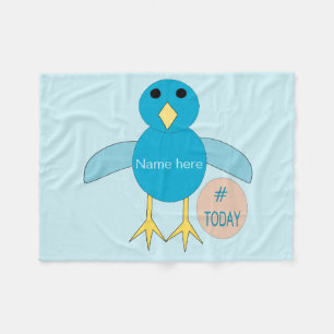 Couverture Polaire Coutume Blue Birthday Boy Chick Fleece Blanket