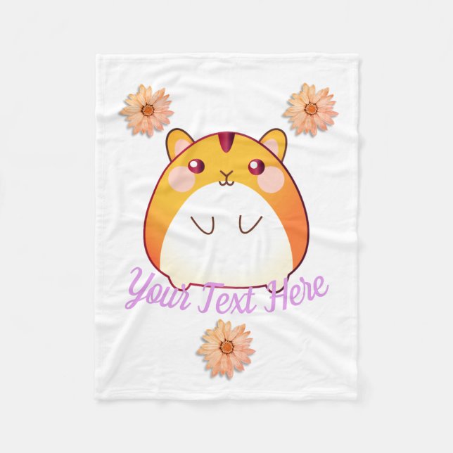 Couverture Polaire Coutume mignonne de hamster de Kawaii (Devant)