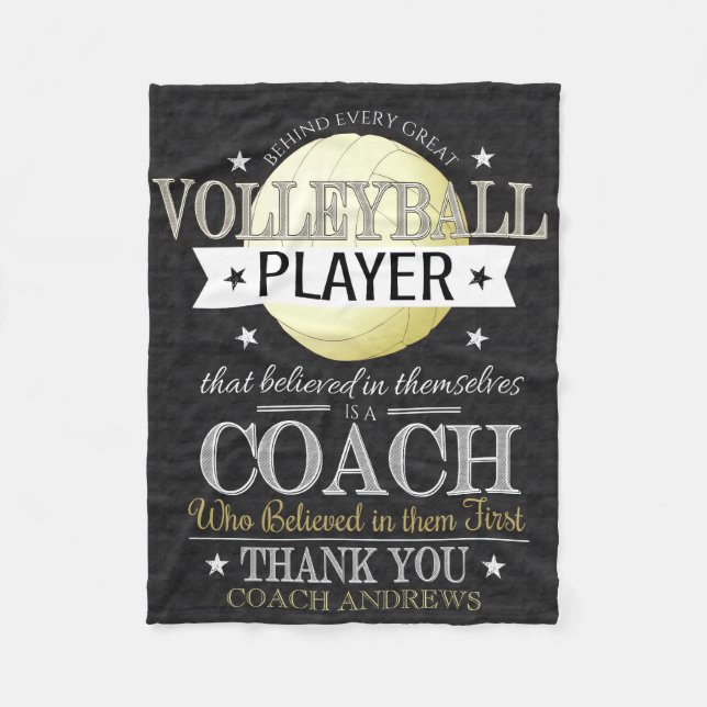 Couverture Polaire Couverture-cadeau pour entraîneur de volleyball Me (Devant)