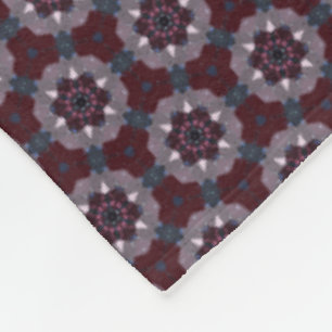 Couverture Polaire Couvre-lit peint floral gris et Bourgogne