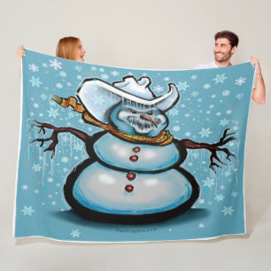 Couverture Polaire Cowboy d'hiver