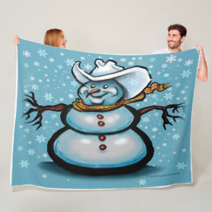 Couverture Polaire Cowboy d'hiver