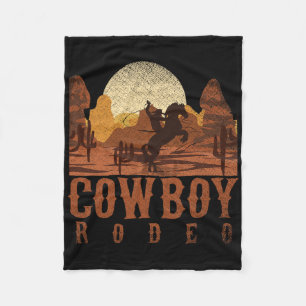 Couverture Polaire Cowboy Rodeo Western Texan Cadeau Horseck équitati